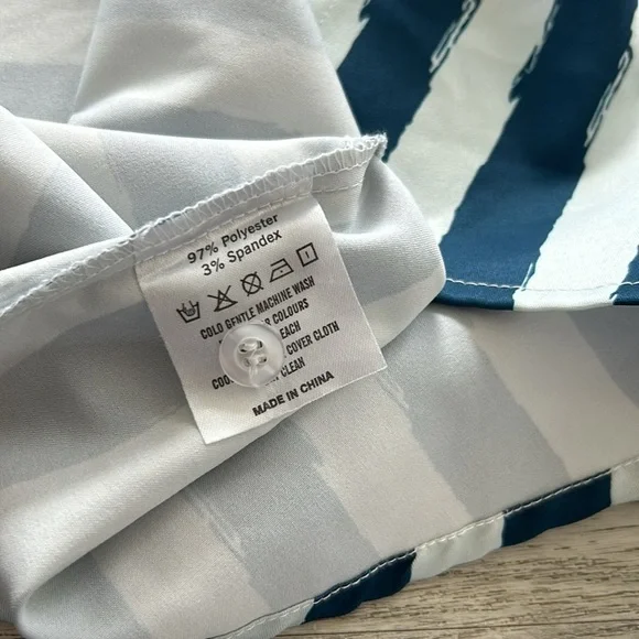 NWOT Men's Casual Button Down Shirt - Blue Parrot Print - Picture 7 of 11